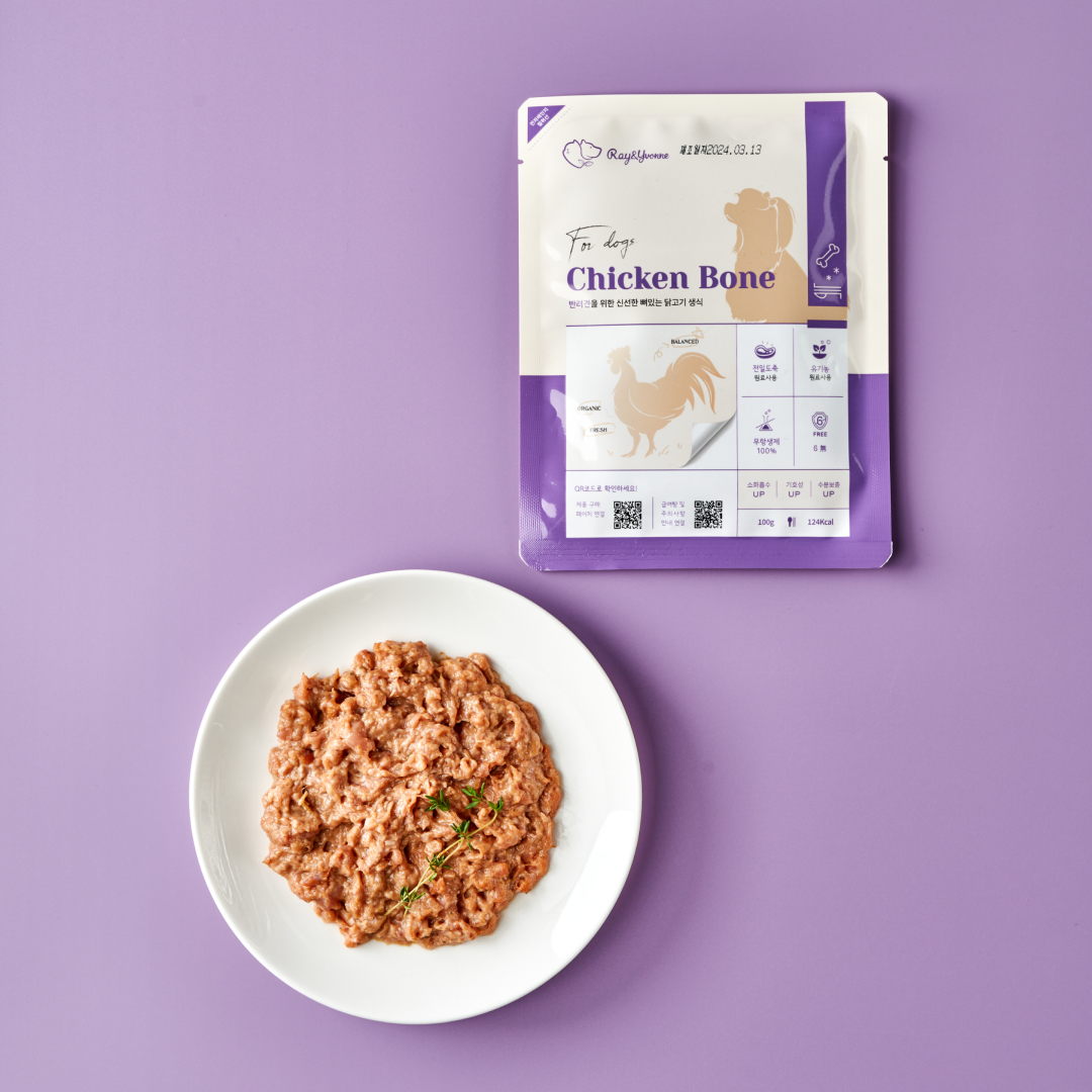 강아지용 뼈있는 닭고기 생식