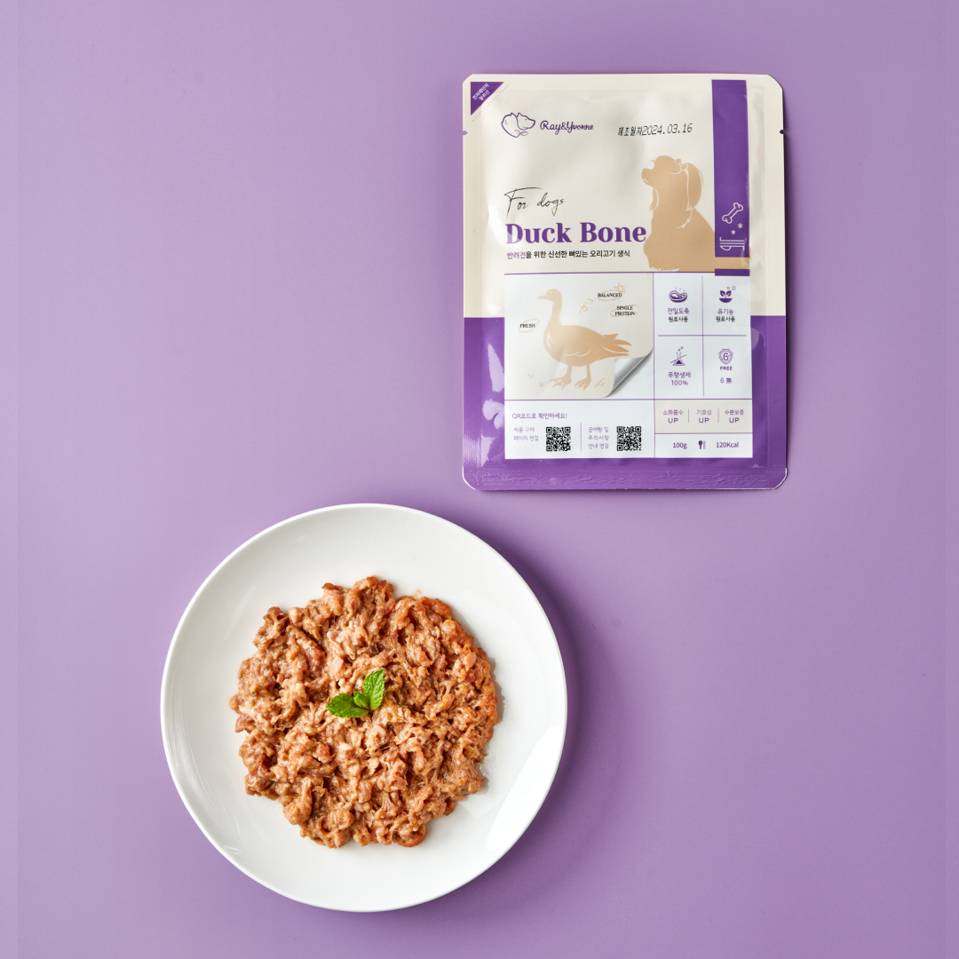 강아지용 뼈있는 오리고기 생식