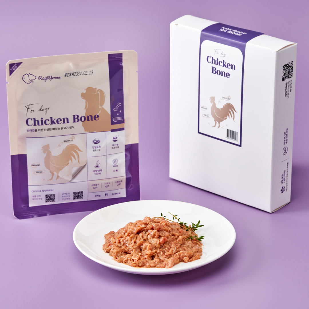 강아지용 뼈있는 닭고기 생식