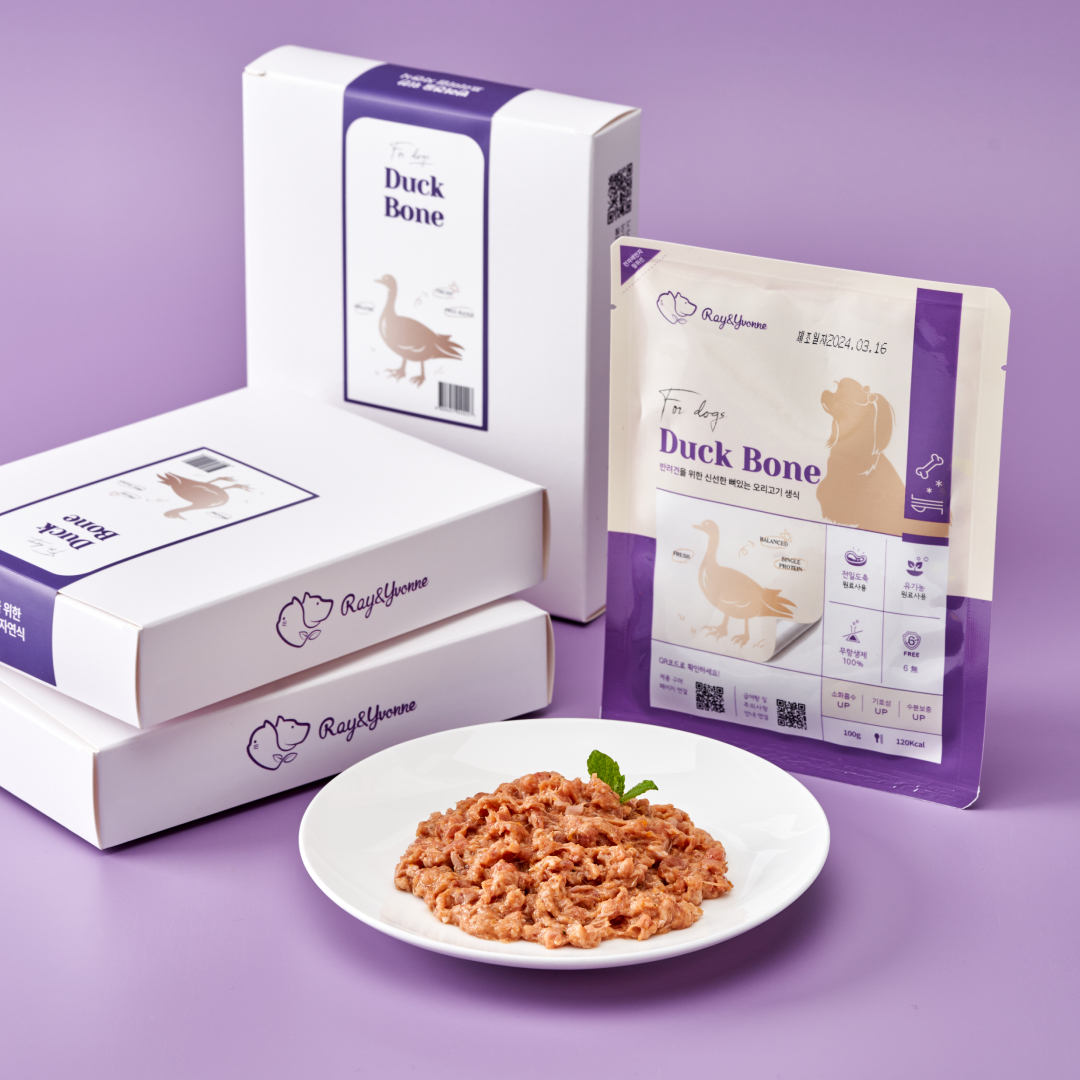강아지용 뼈있는 오리고기 생식