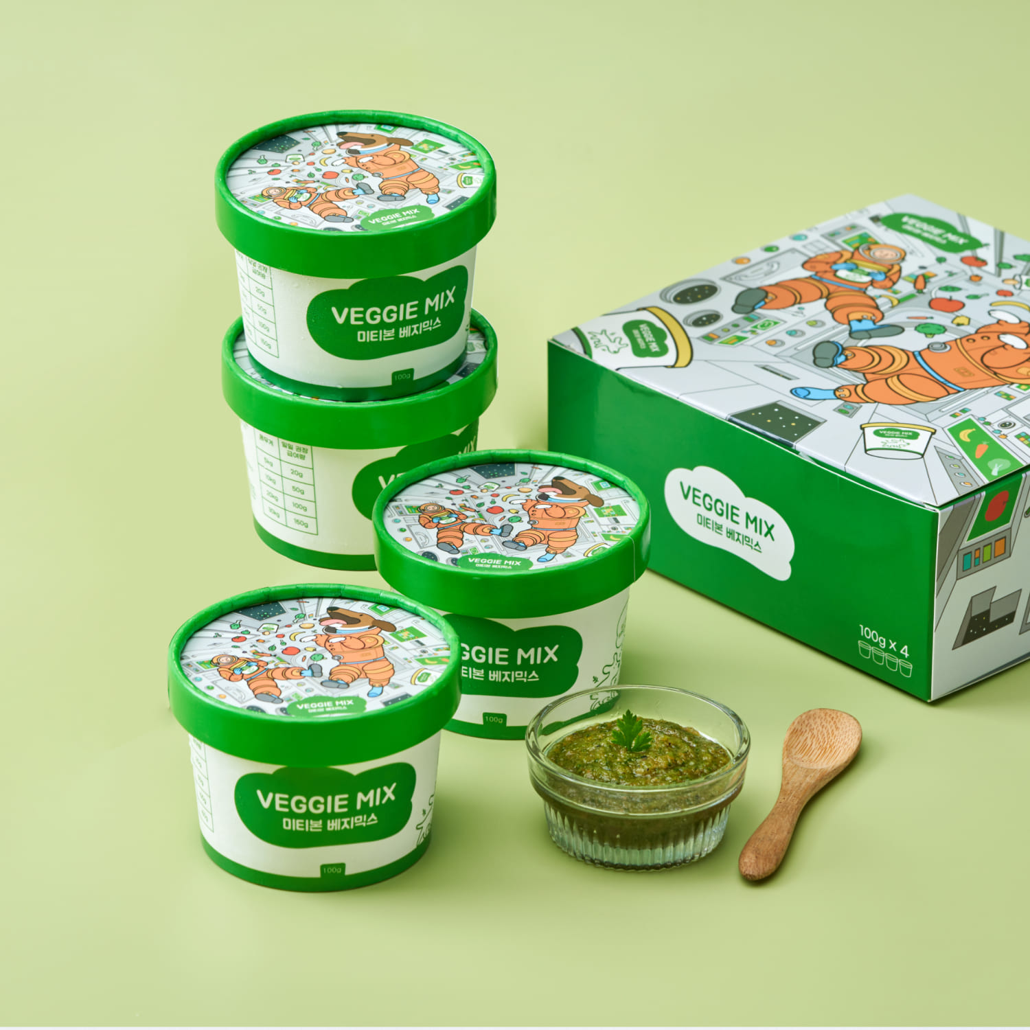 미티본 베지믹스 100g*4