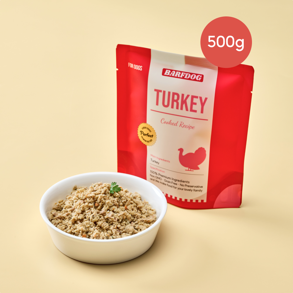 바프독 칠면조고기 화식